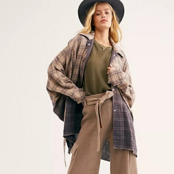 Free People Tops - Free People You Wish Ombre Flannel